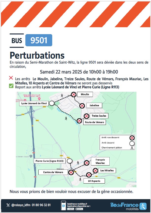 Horaires bus 95 semi m