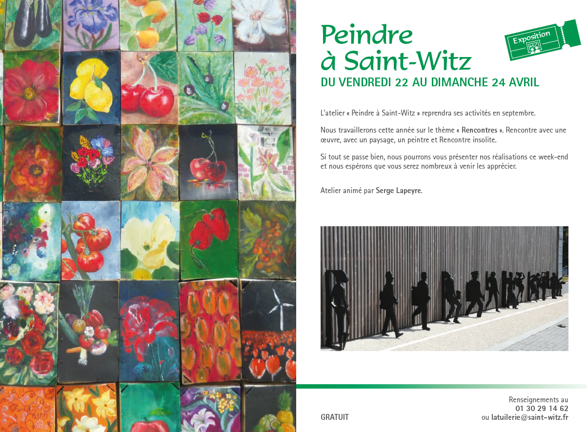 Peindre à Saint Witz du vendredi 22 au dimanche 24 avril