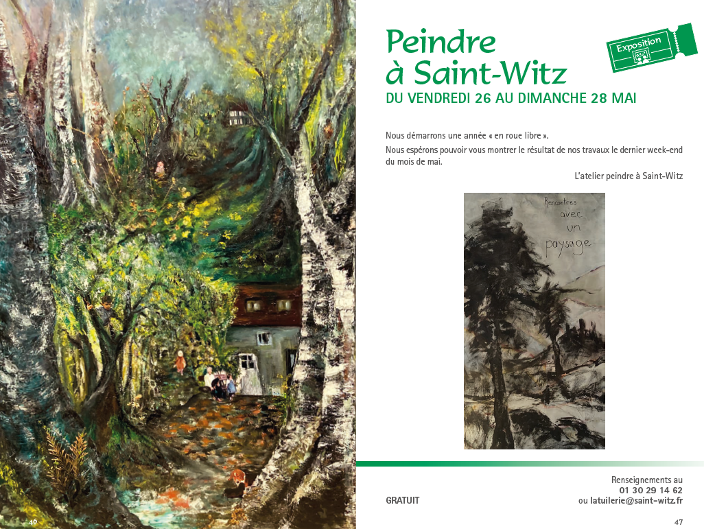 Peindre à Saint Witz du vendredi 26 au dimanche 28 mai